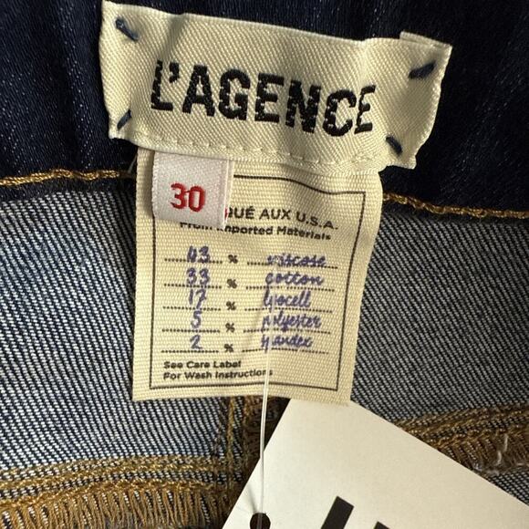 L’AGENCE Margot High Rise Skinny Jeans Size 30 Baltic Wash Stretch USA New - Picture 9 of 14